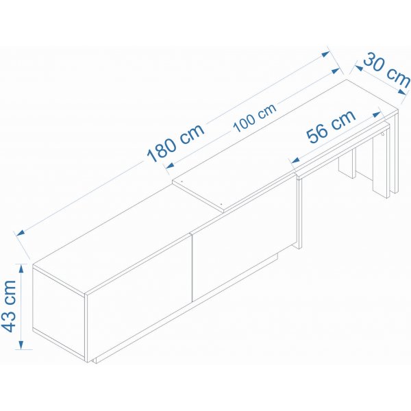 Oslo TV-Stnder - Wei/Kiefer