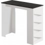 Style Stehtisch 120 x 51,6 cm - Wei/Schwarz