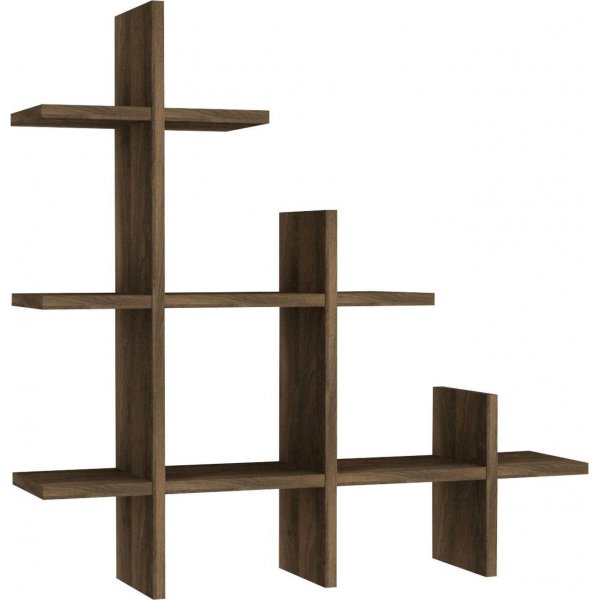 Juke Wandregal aus Walnuss