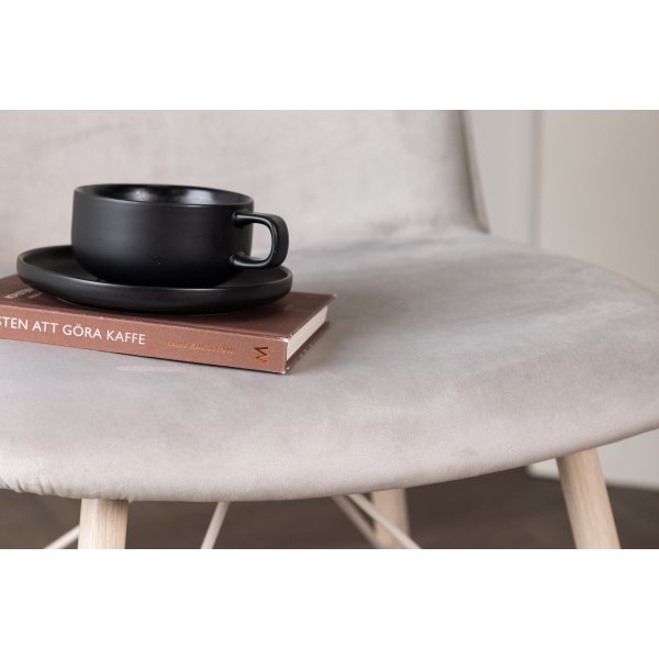 Alltags-Esszimmerstuhl - Grau/Weiß getüncht Alltags-Esszimmerstuhl - Grau/Weiß getüncht