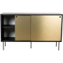 Volume Sideboard 132 cm - Schwarz/Messing