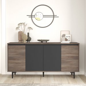 Aristo Sideboard - Braun/Anthrazit + Textilreinigung fr Mbel