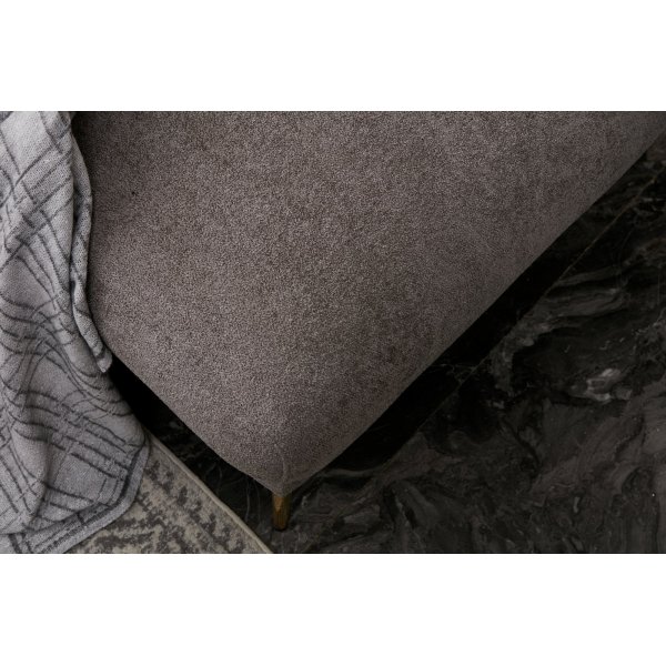 Simena Diwansofa links - Grau/Gold