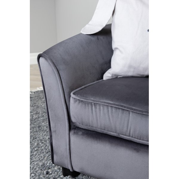 Moon Kindersofa - Grauer Samt