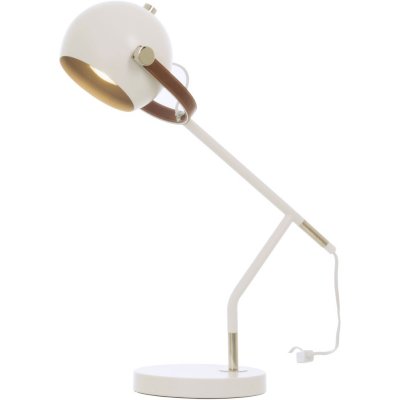 Schreibtischlampe Bow - Wei/Braun/Silber