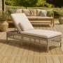 Sonnenliege aus natrlichem Rattan - Verstellbar - Harpan