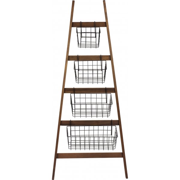 Miles Leiterregal - Eiche/Schwarz