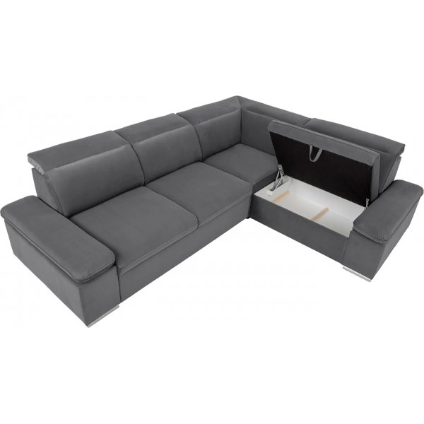Darby Ecksofa rechts - Grau