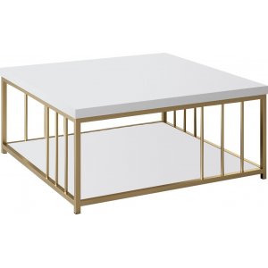 Zenn Couchtisch 90 x 90 cm - Wei/Gold