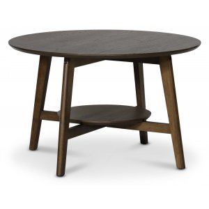 Bridge runder Couchtisch mit Ablage Ø80 cm - Nussbaum Bridge runder Couchtisch mit Ablage Ø80 cm - Nussbaum