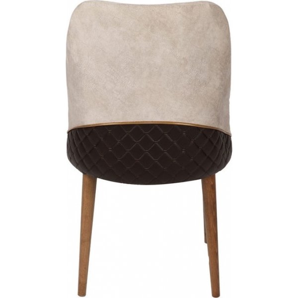 Nova Stuhlset - Cremewei/Walnuss