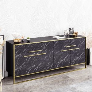 Polka Sideboard - Gold/Schwarz