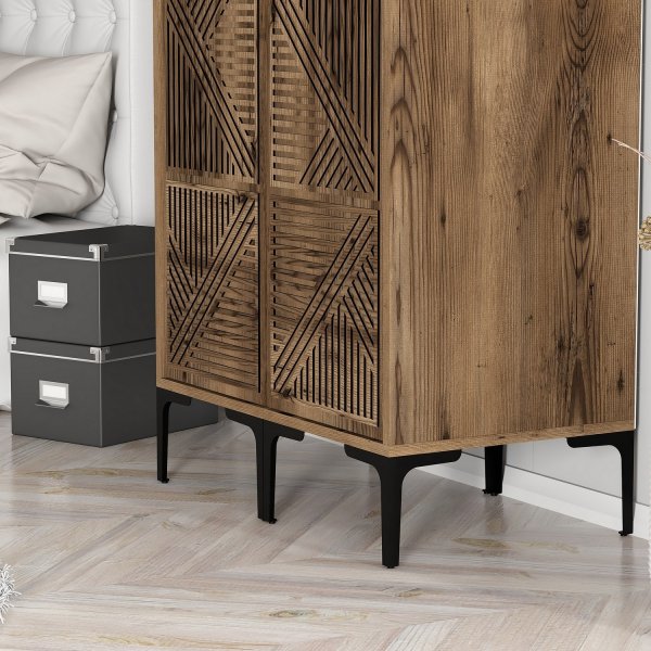 Kumsal Kleiderschrank 5 Walnuss