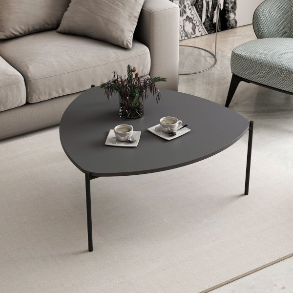 Lenny Couchtisch 90 x 89 cm - Anthrazit