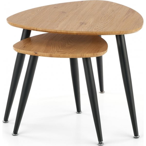 Adaline Couchtisch 40x40 | 60x60 cm - Eiche/schwarz