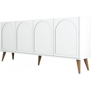 Lyon Sideboard - Wei/Walnuss