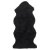 Lockiges Schaffell gerade Schwarz - 135 x 55 cm