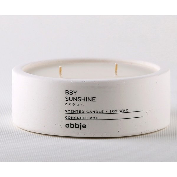 Bby Sunshine Duftkerze niedrig - Weiß Bby Sunshine Duftkerze niedrig - Weiß