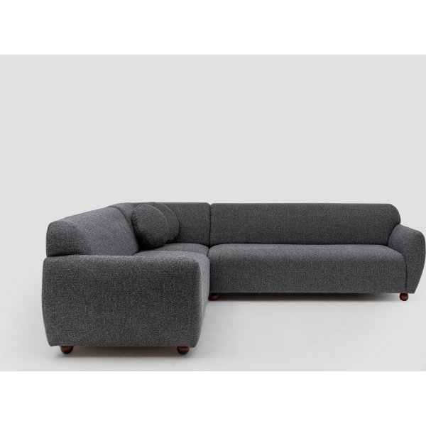 Ecksofa Eddy - Dunkelgrau