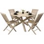 Salt Island runder Esstisch aus grauem Teak - 120 cm Durchmesser