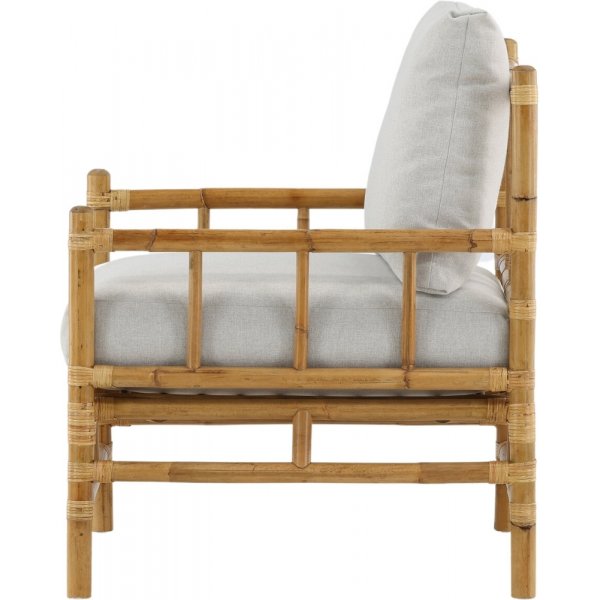 Sessel aus Rohrgeflecht - Hellgrau/Natur Sessel aus Rohrgeflecht - Hellgrau/Natur