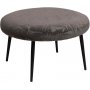 Hocker aus Leinen - Schwarz