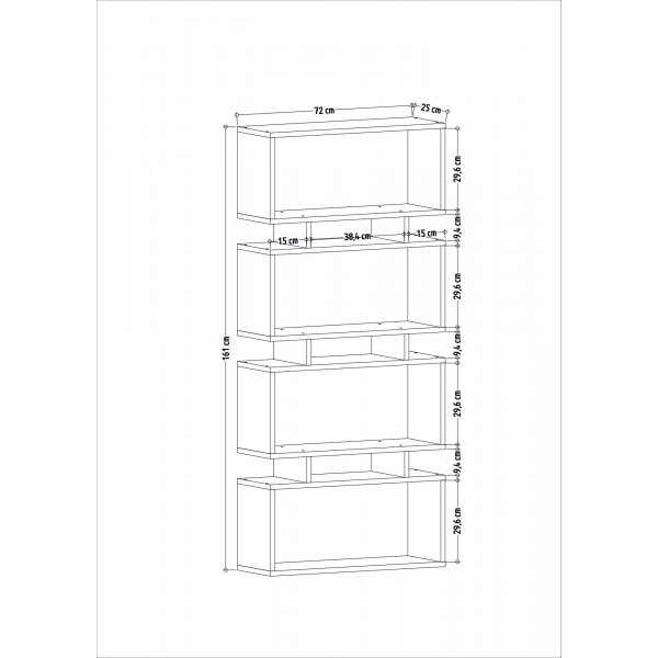 Bcherregal Langdon - Anthrazit