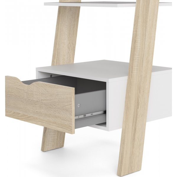 Oslo Stufenregal - Wei/Eiche