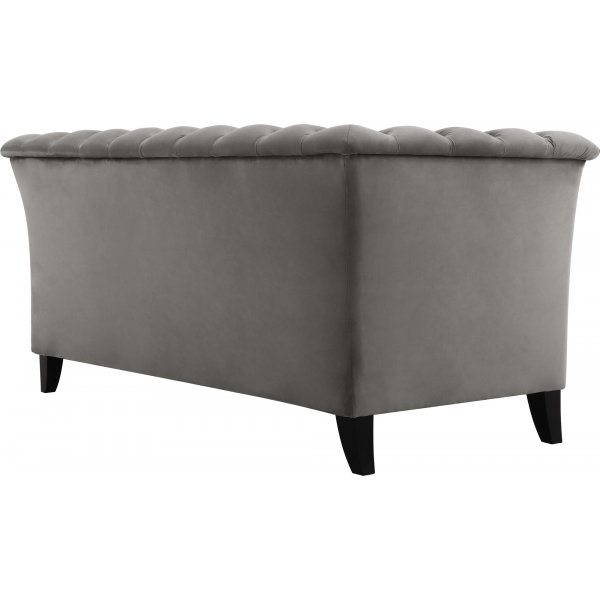 Sofa 2-Sitzer Chesterfield grau - Henry