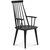Dalsland-Stuhl aus schwarzem Rohrgeflecht mit hoher Rückenlehne