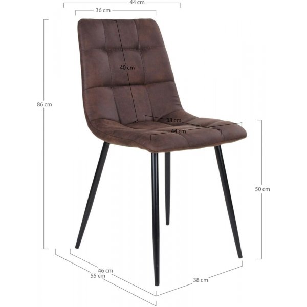 Middelfart Esszimmerstuhl - Dunkelbraun/Schwarz Middelfart Esszimmerstuhl - Dunkelbraun/Schwarz