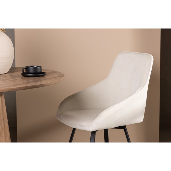 Rosie Esszimmerstuhl - Beige/Schwarz