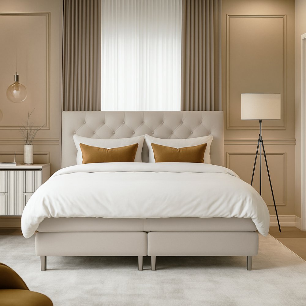 Continental Bett 180x200 cm Tasche - Ohne Kopfteil, Ohne Matratzenbezug - Boxspringbetten, Betten