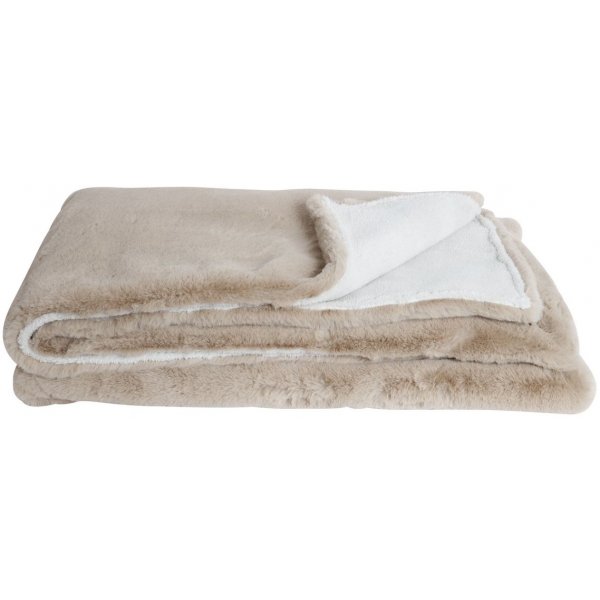 Softy Plaid 130x170 cm - Beige / Wei