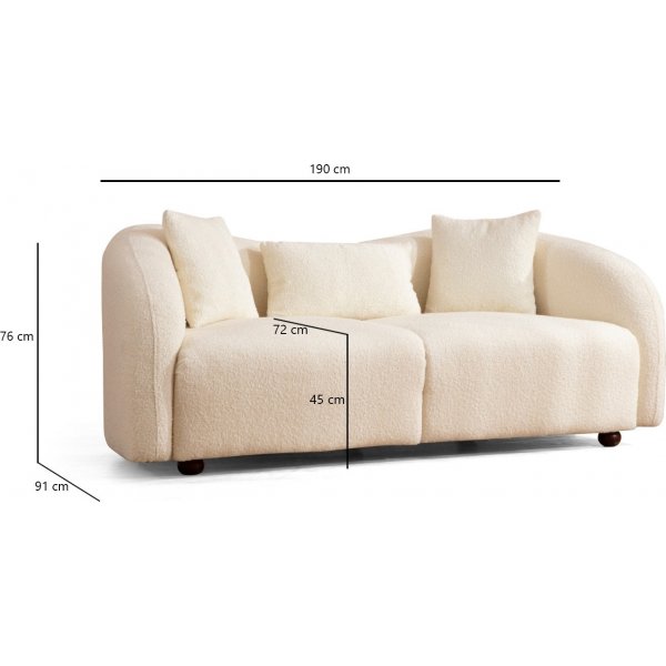 Venice 2-Sitzer-Sofa - Cremewei