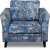 Eker-Sessel aus Blumenstoff - Eden Parrot Blue