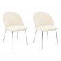 Plaza velvet Stuhl - beige / chrom + Fleckentferner fr Mbel
