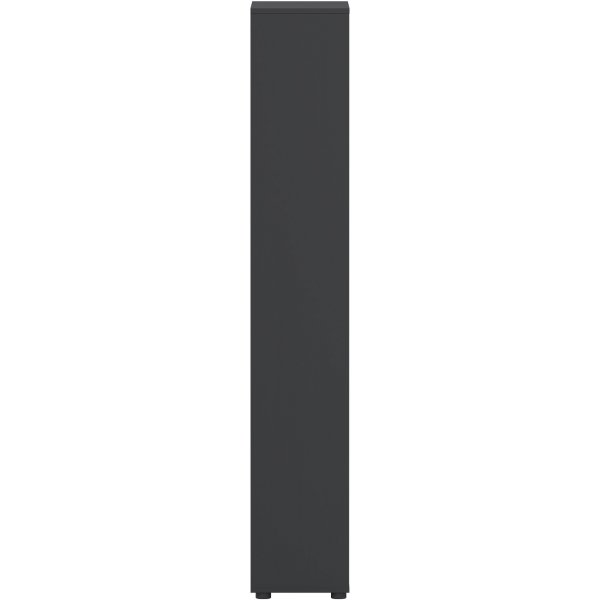 Sign hohes B�cherregal mit 4 T�ren - Mattgrau/Hickory