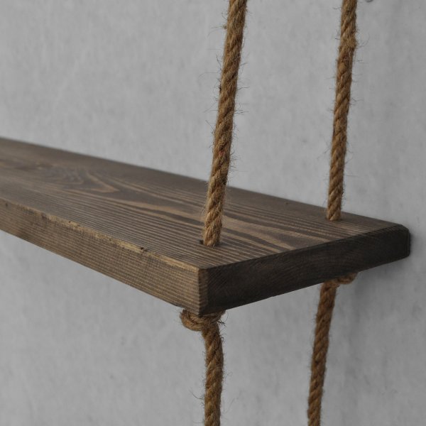 Abstraktes Wandregal 42 - Nussbaum