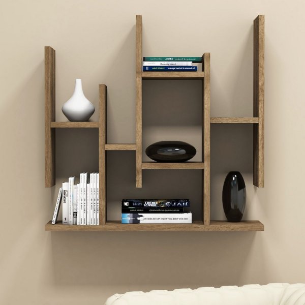 Flower Wandregal - Nussbaum