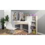 Function Plus Schreibtisch 138,4 x 101,6 x 141,1 cm - Wei/Eiche