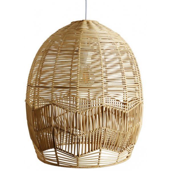 Rattan Lampenschirm 43x38 cm - Natur