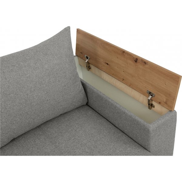 Denvo Schlafsofa mit Poufs - Grau