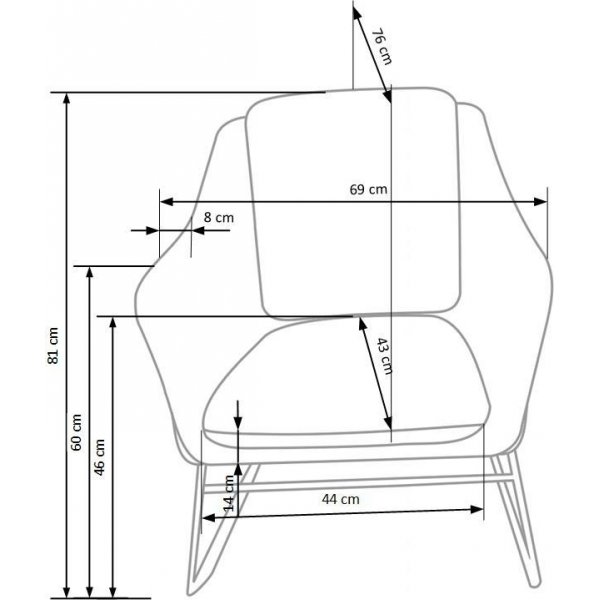 Sessel Regina - Blau Sessel Regina - Blau