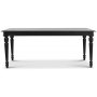 Paris Essgruppe 180 cm Tisch schwarz + 6 wei Gaston Esszimmersthle