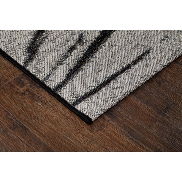 Domani Tiger flach gewebter Teppich Silber Domani Tiger flach gewebter Teppich Silber