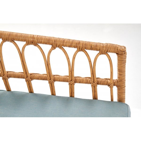 Ulmer 2-Sitzer-Sofa - Rattan + Textilreinigung fr Mbel