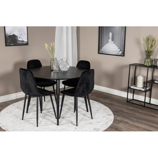 Dip Esstisch 115 cm - Schwarz Dip Esstisch 115 cm - Schwarz