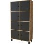 Vilamo Schrank 59 - Kiefer/schwarz