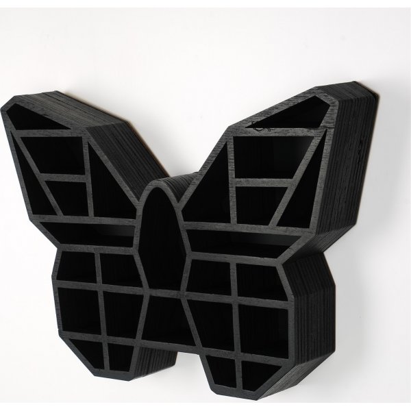 Kryptisches Wandregal 7 Schwarz